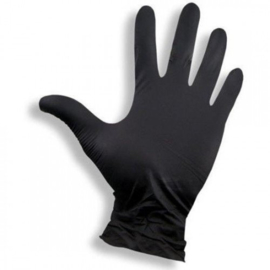 Handschoenen Soft Nitril L - zwart