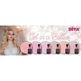 Diva | Gel in a Bottle | Set "Nude Glitters" + gratis fineliner!