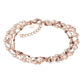 iXXXi | B00334-02 | Bracelets Botswana (brown) - ROSÉ GOLD