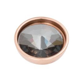 iXXXi | R05017-02 - Top part pyramid black diamond - ROSÉ GOLD