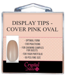 CN | Display tips - Cover Pink Oval  - Oefentips 50 stuks
