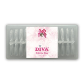 Diva | Press-On/ Show Tips Stiletto Clear in een box 240 Pcs