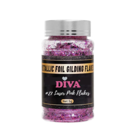 Diva | Metallic Foil Flakes Laser Pink Flakes 5gram