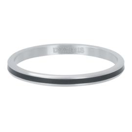 iXXXi | R02306-04 | Vulring Line Black 2mm - maat 17 - ZILVER