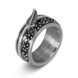 iXXXi | R06004-03 | Vulring Flowers 4mm - maat 19 - ZILVER