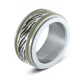 iXXXi | R05406-03 | Vulring Zebra 4mm - maat 17 - ZILVER