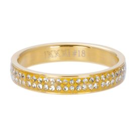 iXXXi | R03704-01 | Vulring Double Zirconia 4mm - maat 16 GOLD