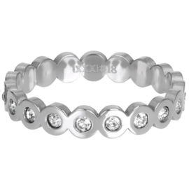 iXXXi | R05805-03 | Vulring Big Circle Stone 4mm - maat 17 - SILVER