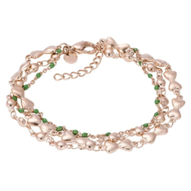 iXXXi | B00331-02 | Bracelets Botswana (green) - ROSÉ GOLD