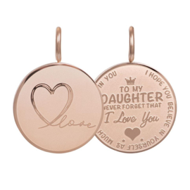 iXXXi | C43024-02 | Pendant Daughter Love Small - ROSÉ GOLD