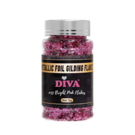 Diva | Metallic Foil Flakes Bright Pink 5gram