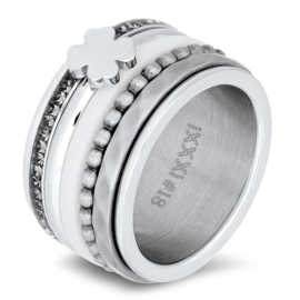 iXXXi | R02504-03 | Vulring Zirconia Blackstone 2mm - maat 19 - SILVER