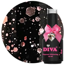 Diva | Glittering Topcoat (no wipe) - ROSÉ
