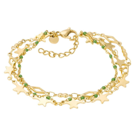 iXXXi | b00339-01 | Bracelets Kenia (green) - GOLD