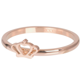 iXXXi | R05808-02 | Vulring Glamour Crown 2mm - maat 16 ROSÉ GOLD