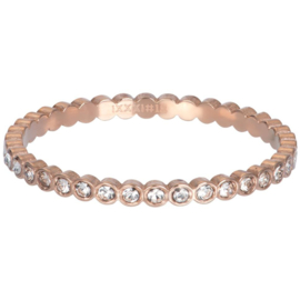 iXXXi | R05804-02 | Vulring Small Circle Stone 2mm - maat 17 - ROSÉ GOLD