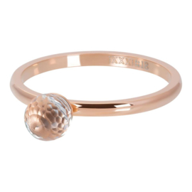 iXXXi | R04207-02 | Vulring Crystal Glass Ball 2mm - maat 18 - ROSÉ GOLD