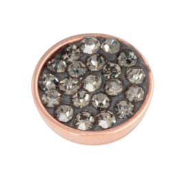 iXXXi | R05024-02 - Top part black diamond stones - ROSÉ GOLD