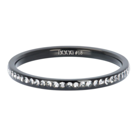 iXXXi | R02501-05 | Vulring Zirconia Crystal 2mm - maat 18 - BLACK