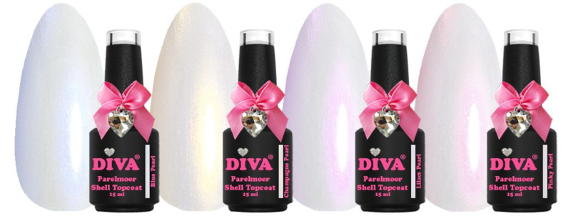 Diva | Parelmoer Shell Topcoats (set van 4)