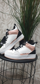 Hoge Sneaker OnlySaphire White/black/rose t/m 41