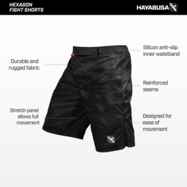 Hayabusa Hexagon Fight Shorts - Zwart