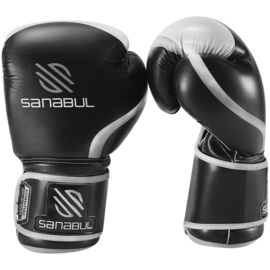 Sanabul Essential Gel Bokshandschoenen - zwart, zilver