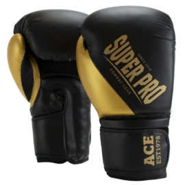 Super Pro Combat Gear ACE Bokshandschoenen - zwart/goud