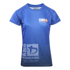 KMG Performance T-shirt - Sublimatiedruk - Teenager 14-16 jaar - Dark Navy - Meisjes