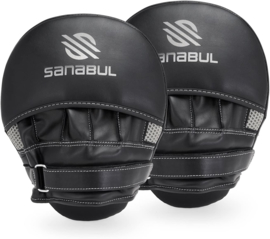 Sanabul Essential Curved Punch Mitts - zwart, zilver