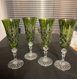 LAATSTE champagneglazen - EWA - green olive - set van twee