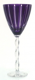 Wijnglas LUXORIA dark-violet MONDGEBLAZEN