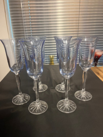 LAATSTE  champagneglazen - light blue  -   set van 2