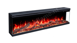 Aflamo Unique 180 PRO - Driezijdige elektrische 3D haard