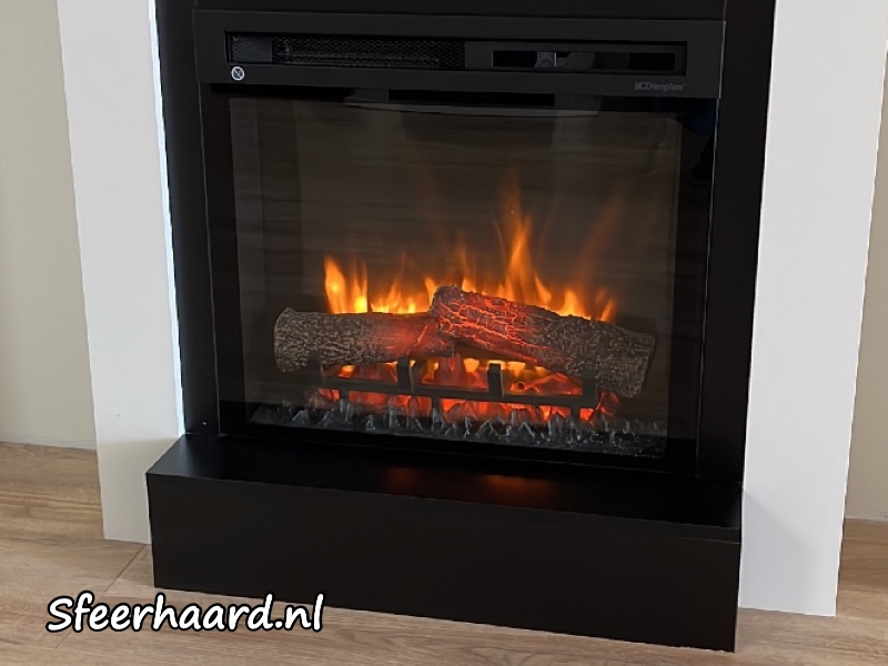 Aflamo Wenen wit schouw + elektrische haard Dimplex XHD23