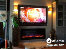 Aflamo Majestic 50 - Elektrische inbouw sfeerhaard 128cm