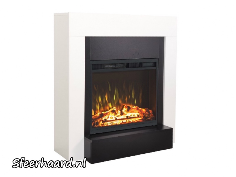 Aflamo Wenen wit schouw + elektrische haard LED60