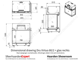 Dru Virtuo 80 tweezijdig - Elektrische haard