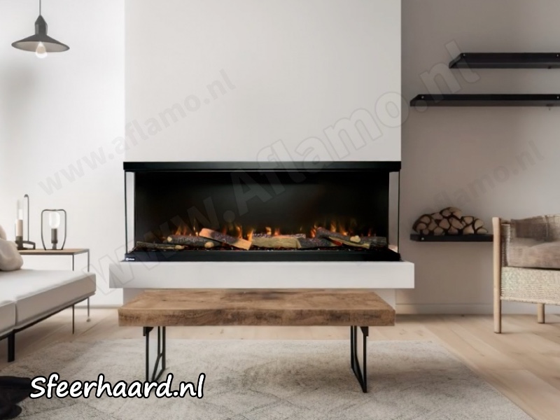 Aflamo Unique Smart 100 NH - 3-zijdige inbouwhaard zonder warmteunit