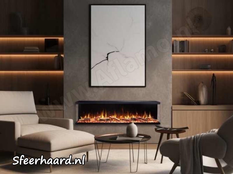 Aflamo Unique Smart 120 NH - 3-zijdige inbouwhaard zonder warmteunit