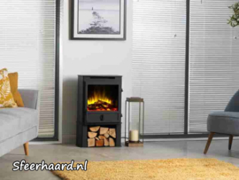 Charlton & Jenrick PF + houtopslag - Vrijstaande haard rechthoekige deur
