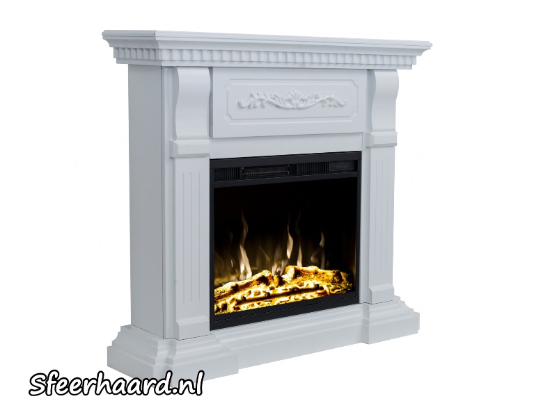 Aflamo Riviera wit schouw + elektrische haard LED60