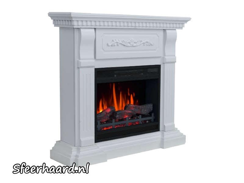 Aflamo Riviera wit schouw + elektrische haard LED60-3D