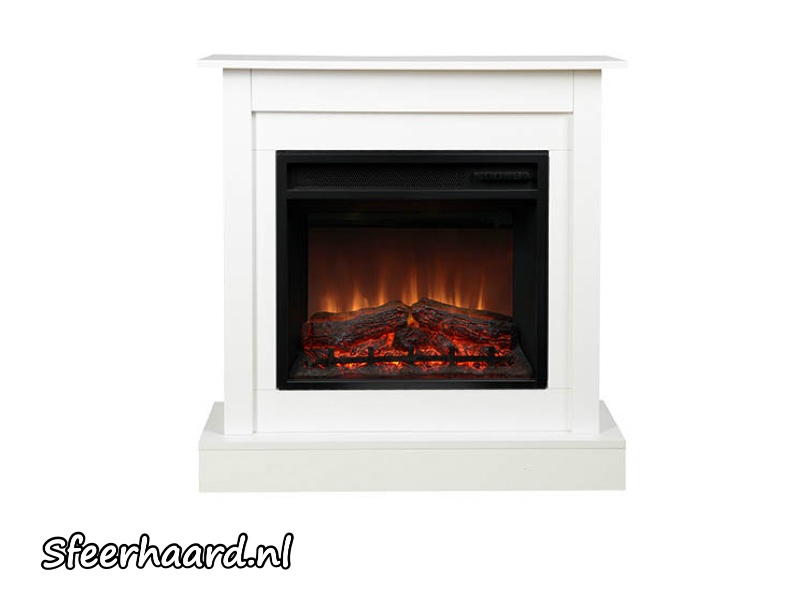 Aflamo Vigo wit schouw + elektrische haard LED60