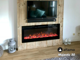 Aflamo Majestic 50 - Elektrische inbouw sfeerhaard 128cm