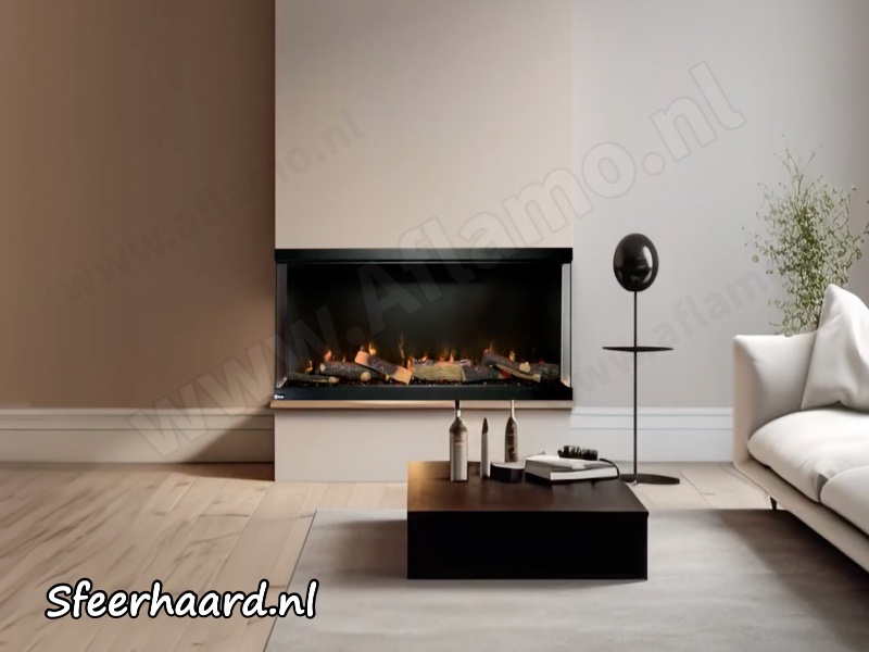 Aflamo Unique Smart 80 NH - 3-zijdige inbouwhaard zonder warmteunit