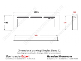 Dimplex Sierra 72 - Elektrische haard