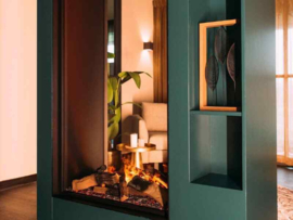 Faber e-MatriX 80 x 160 cm Roomdivider - Elektrische haard