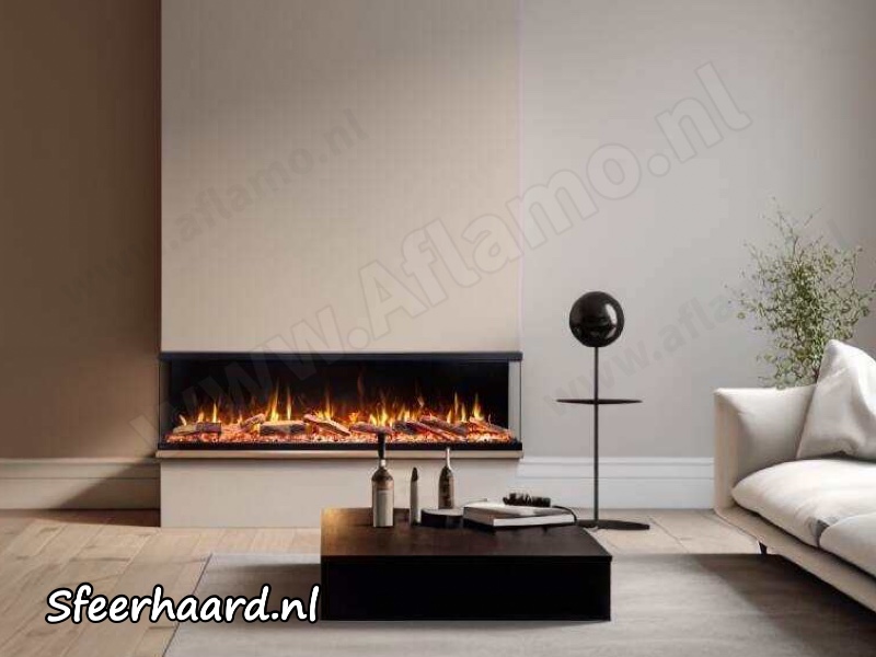 Aflamo Unique Smart 140 NH - 3-zijdige inbouwhaard zonder warmteunit