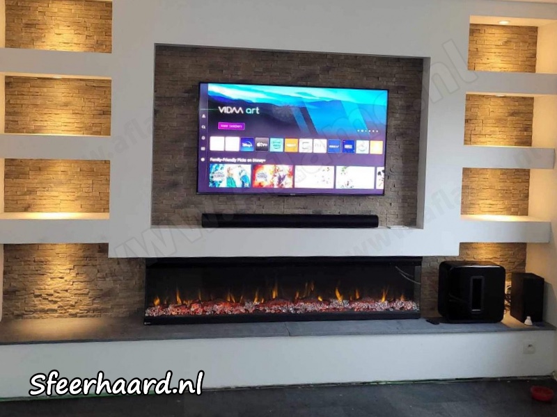 Aflamo Unique Smart 160 NH - 3-zijdige inbouwhaard zonder warmteunit
